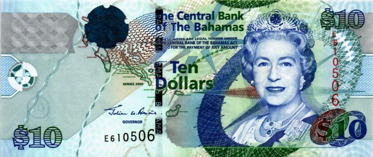 БАГАМСКИЕ ОСТРОВА 10 ДОЛЛАРОВ 1