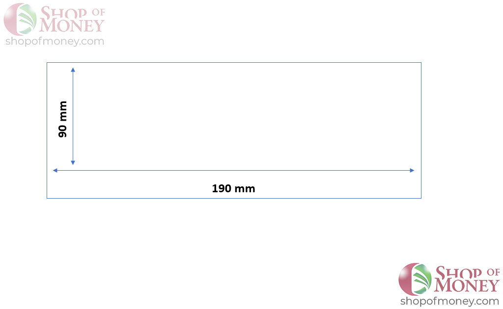 ХОЛДЕР ДЛЯ БАНКНОТ № 8 (90 mm x 190 mm) - 50 шт 3