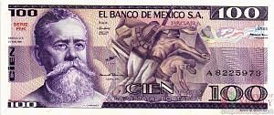 МЕКСИКА 100 ПЕСО (-RK- СЕРИЯ) 1