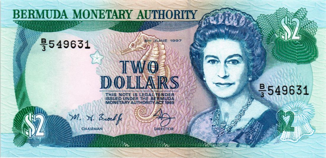 БЕРМУДСКИЕ ОСТРОВА 2 ДОЛЛАРА 1