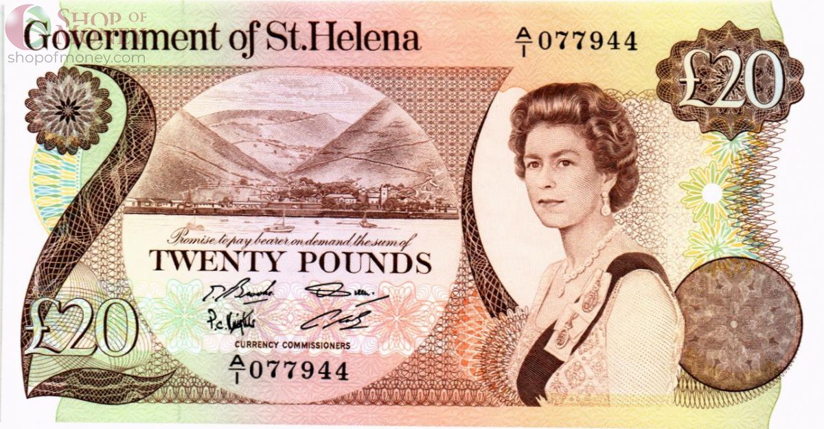 ОСТРОВ СВЯТОЙ ЕЛЕНЫ 20 ФУНТОВ 1