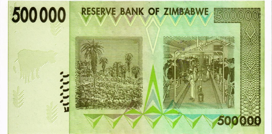 ЗИМБАБВЕ 500000 ДОЛЛАРОВ 2