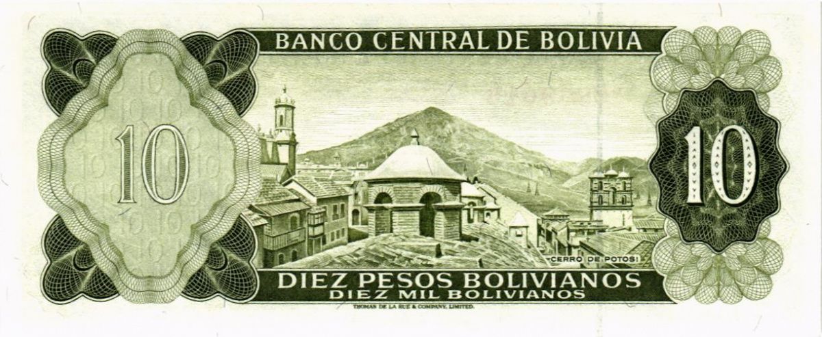 БОЛИВИЯ 10 БОЛИВИАНО 2