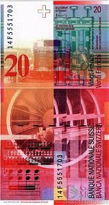 ШВЕЙЦАРИЯ 20 ФРАНКОВ 2