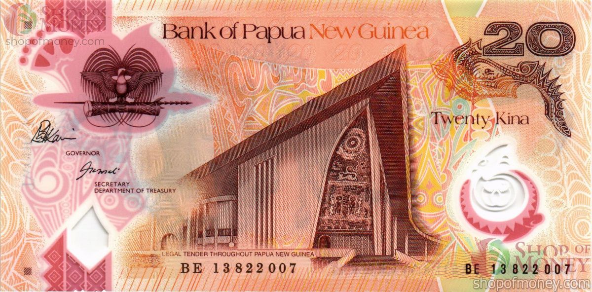 ПАПУА-НОВАЯ ГВИНЕЯ 20 КИНА 1