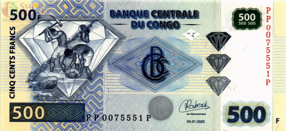 КОНГО ДР 500 ФРАНКОВ 1