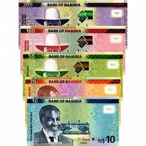 НАМИБИЯ НАБОР 10-20-50-100-200 ДОЛЛАРОВ 1