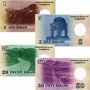 ТАДЖИКИСТАН НАБОР 1 5 20 50 ДРАМ 2