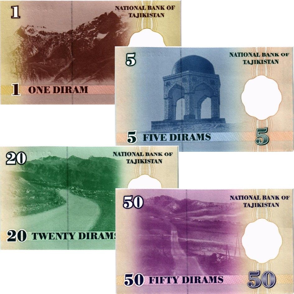 ТАДЖИКИСТАН НАБОР 1 5 20 50 ДРАМ 2