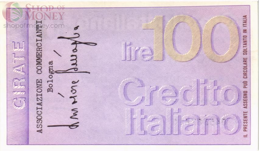 ИТАЛИЯ 100 ЛИР (ЧЕК) 2