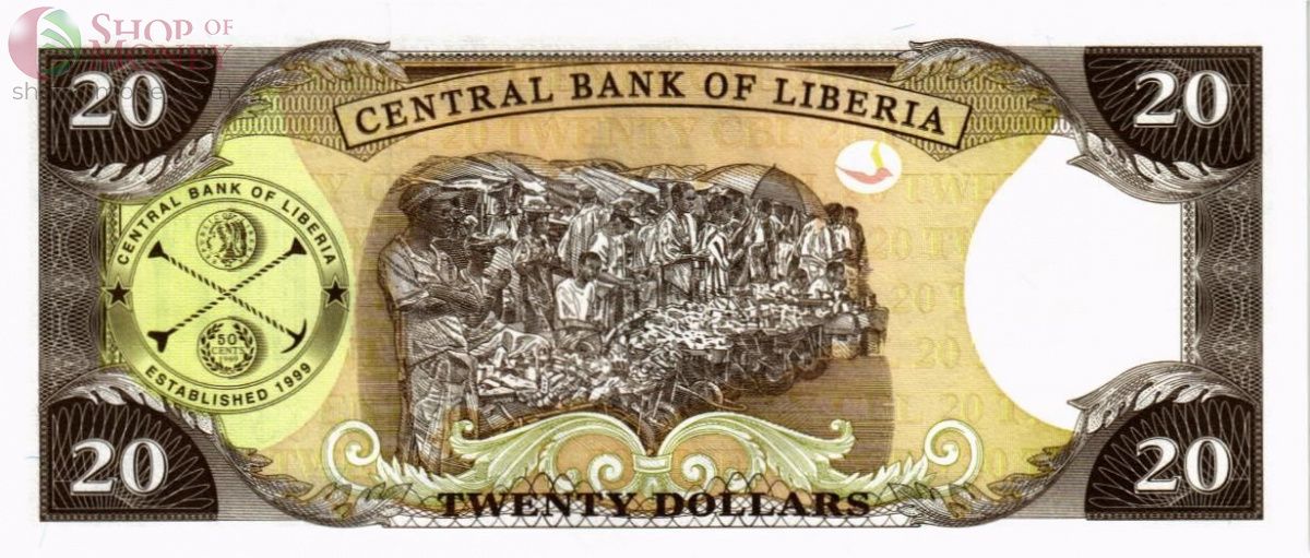 ЛИБЕРИЯ 20 ДОЛЛАРОВ 2