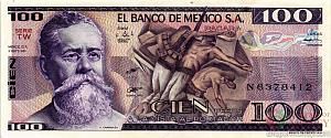 МЕКСИКА 100 ПЕСО (-TW- СЕРИЯ) 1