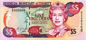 БЕРМУДСКИЕ ОСТРОВА 5 ДОЛЛАРОВ 1