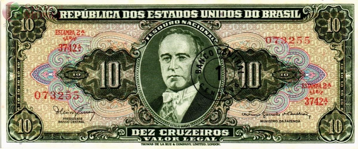 БРАЗИЛИЯ 1 СЕНТАВО (НАДПЕЧАТКА) 1