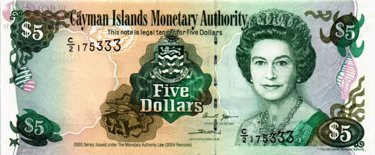 КАЙМАНОВЫ ОСТРОВА 5 ДОЛЛАРОВ (C/2) 1
