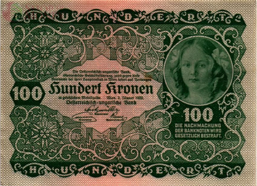 АВСТРИЯ 100 КРОН 1