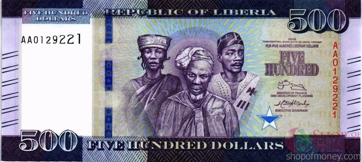 ЛИБЕРИЯ 500 ДОЛЛАРОВ 1