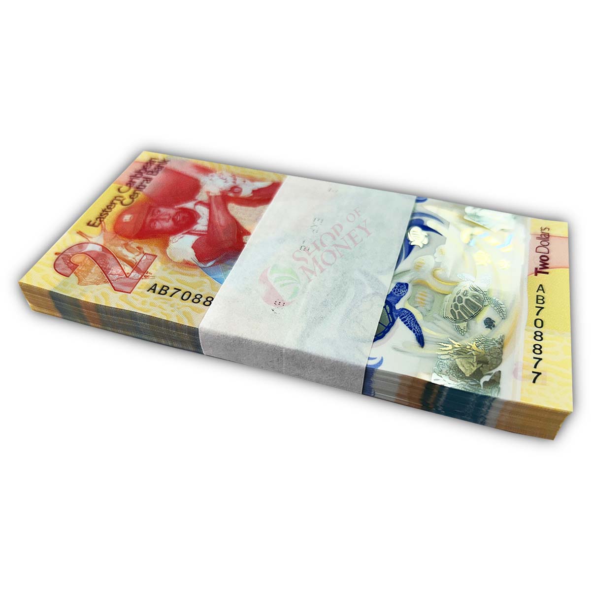 ВОСТОЧНЫЕ КАРИБЫ 2 ДОЛЛАРА (100 БАНКНОТ) 1