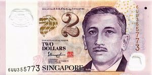 СИНГАПУР 2 ДОЛЛАРА 1