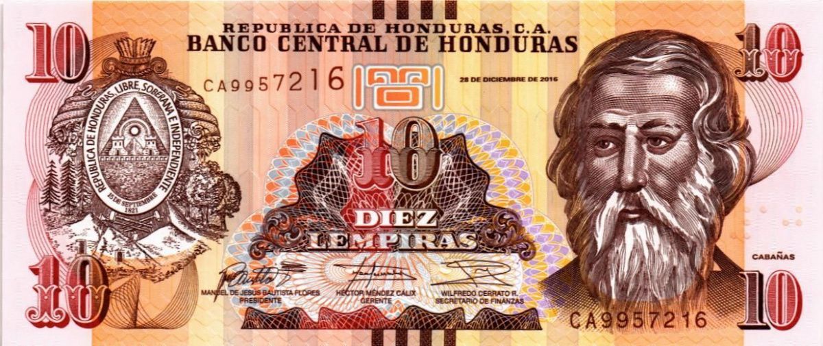 ГОНДУРАС 10 ЛЕМПИР 1