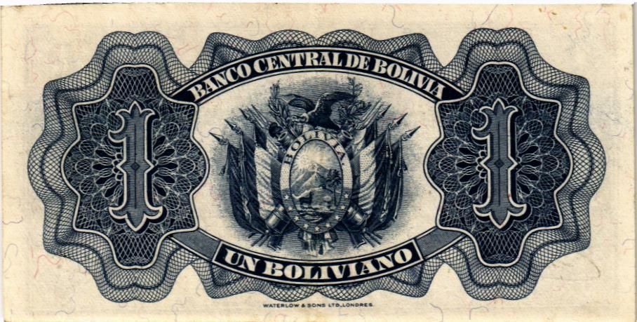 БОЛИВИЯ 1 БОЛИВИАНО (20.07.1928) 2
