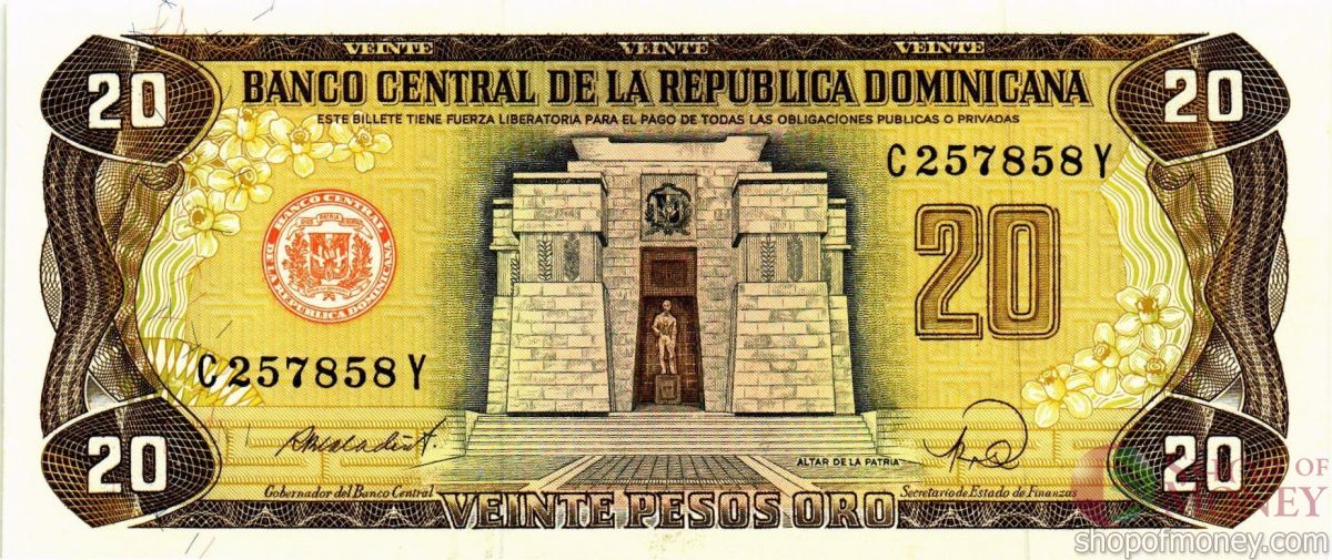 ДОМИНИКАНСКАЯ РЕСПУБЛИКА 20 ПЕСО 1