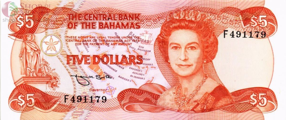 БАГАМСКИЕ ОСТРОВА 5 ДОЛЛАРОВ 1