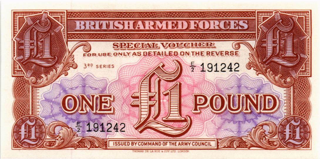 ВЕЛИКОБРИТАНИЯ/АНГЛИЯ 1 ФУНТ (БРИТАНСКАЯ АРМИЯ) 1