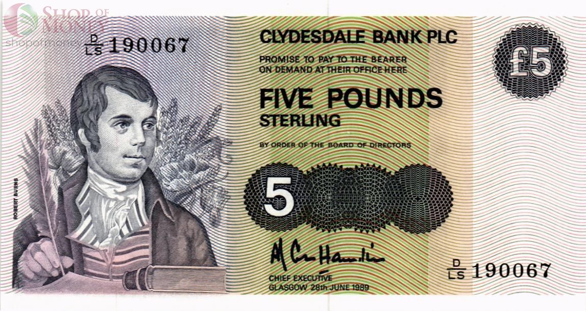 ШОТЛАНДИЯ 5 ФУНТОВ 1
