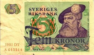 ШВЕЦИЯ 5 КРОН 1