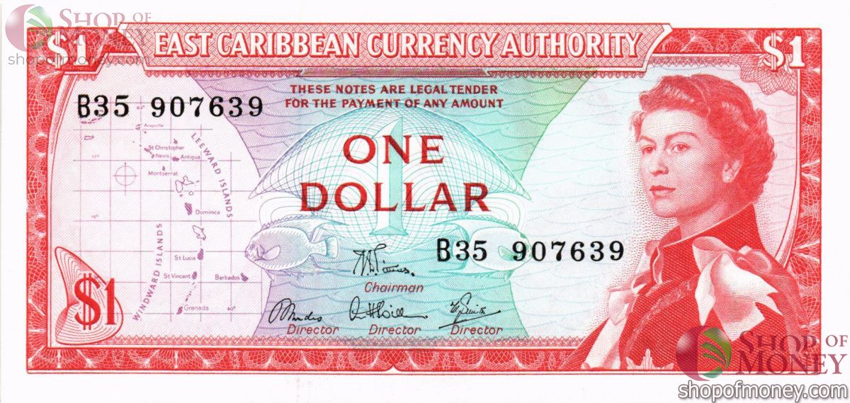 ВОСТОЧНЫЕ КАРИБЫ 1 ДОЛЛАР 1