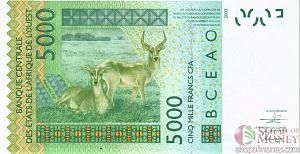 КОТ-Д'ИВУАР 5000 ФРАНКОВ 2