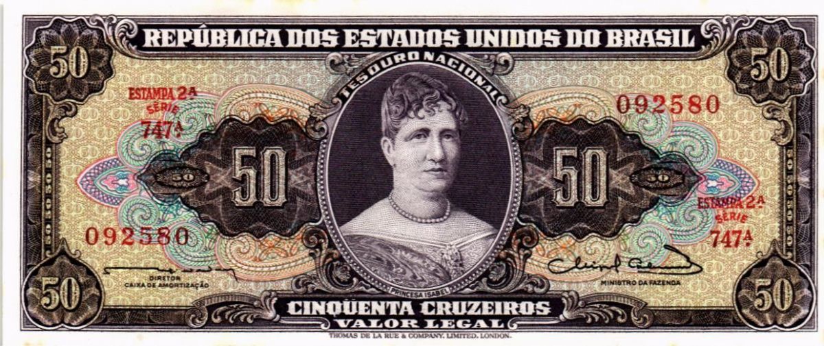 БРАЗИЛИЯ 50 КРУЗЕЙРО 1