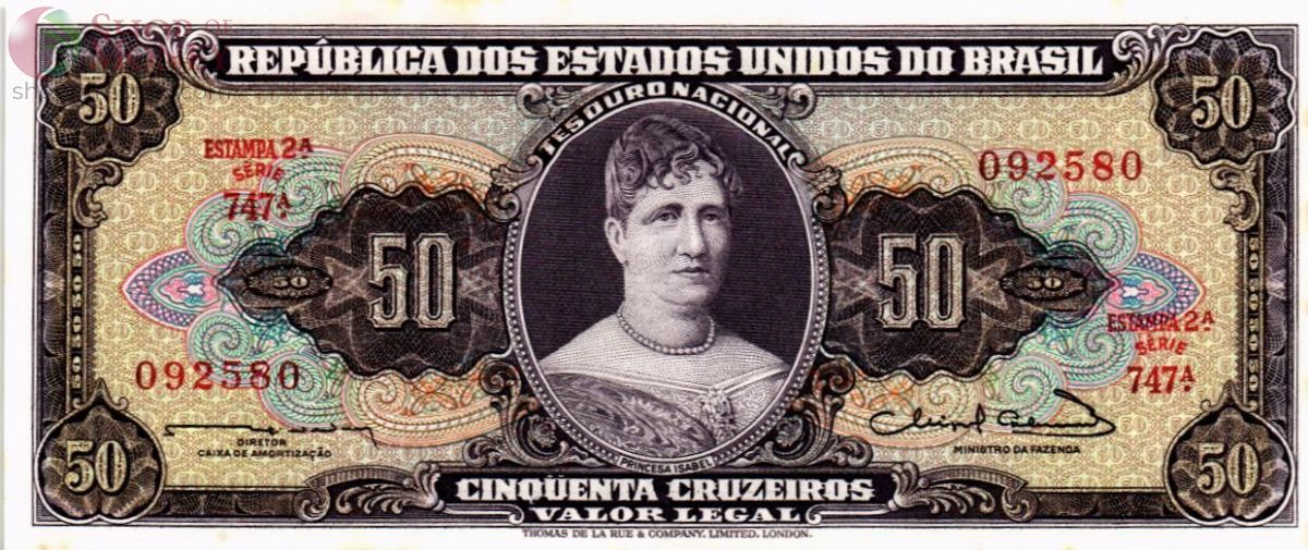 БРАЗИЛИЯ 50 КРУЗЕЙРО 1