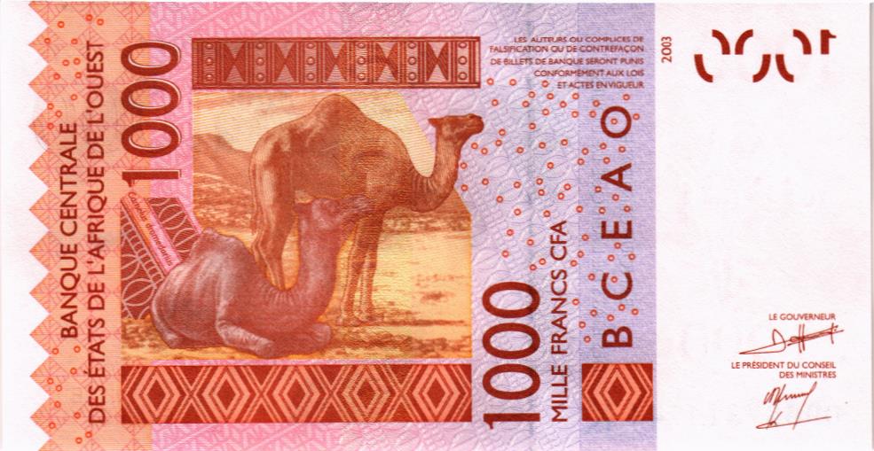 WAS - СЕНЕГАЛ 1000 ФРАНКОВ (K) 2