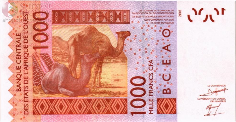 WAS - СЕНЕГАЛ 1000 ФРАНКОВ (K) 2