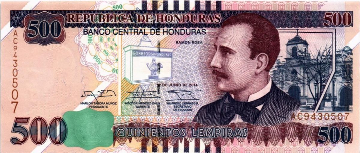 ГОНДУРАС 500 ЛЕМПИР 1