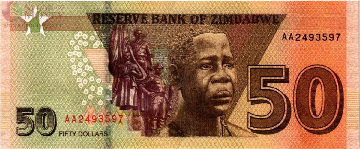 ЗИМБАБВЕ 50 ДОЛЛАРОВ 2