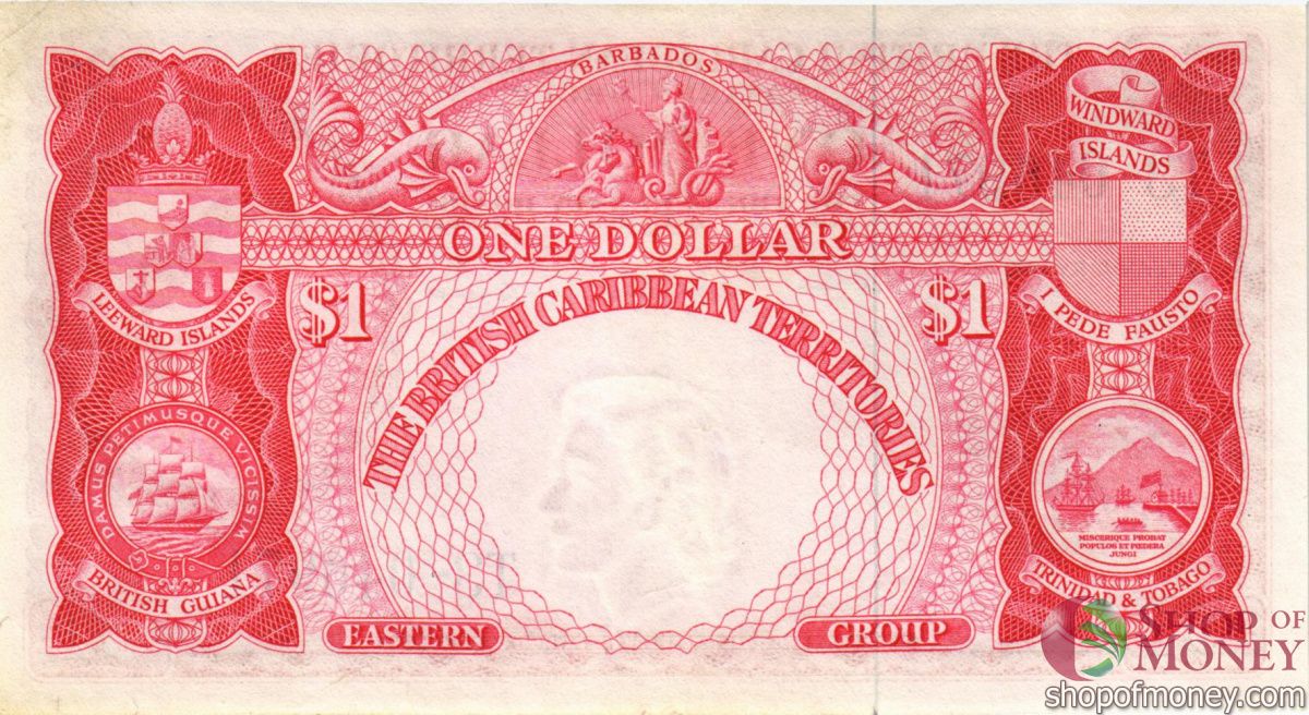 БРИТАНСКИЕ ВОСТОЧНЫЕ КАРИБЫ 1 ДОЛЛАР 2