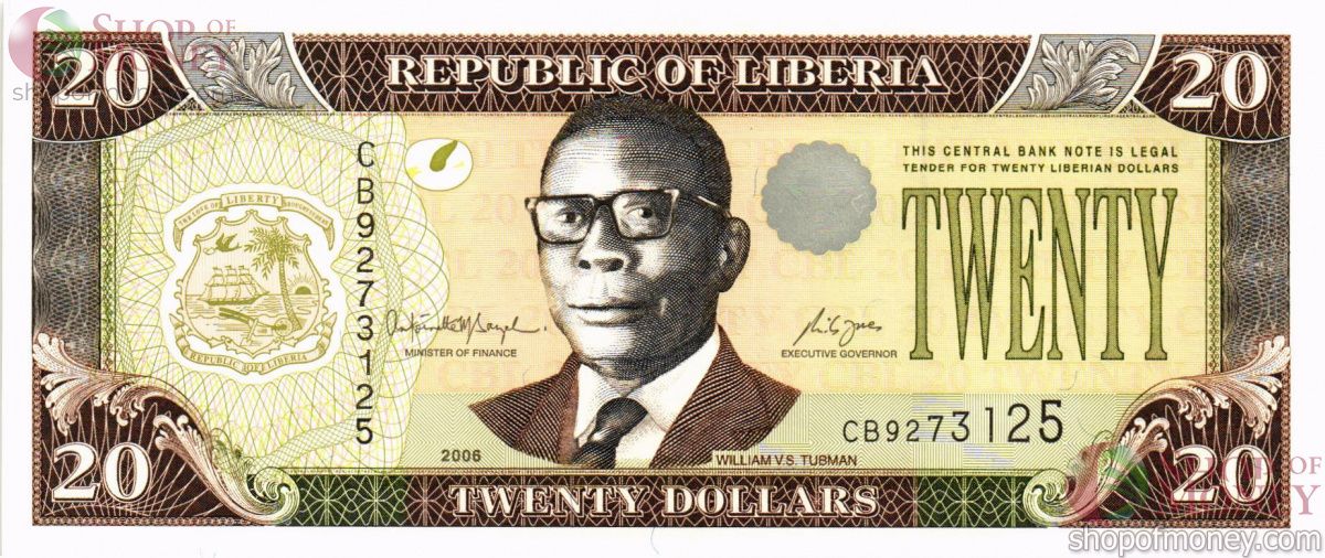 ЛИБЕРИЯ 20 ДОЛЛАРОВ 1