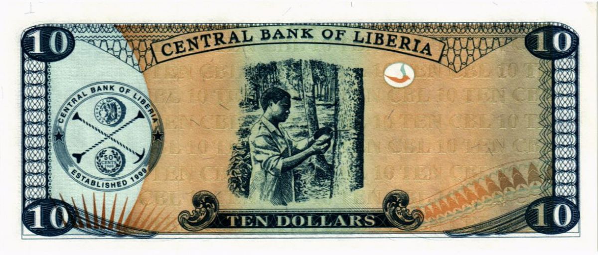 ЛИБЕРИЯ 10 ДОЛЛАРОВ 2