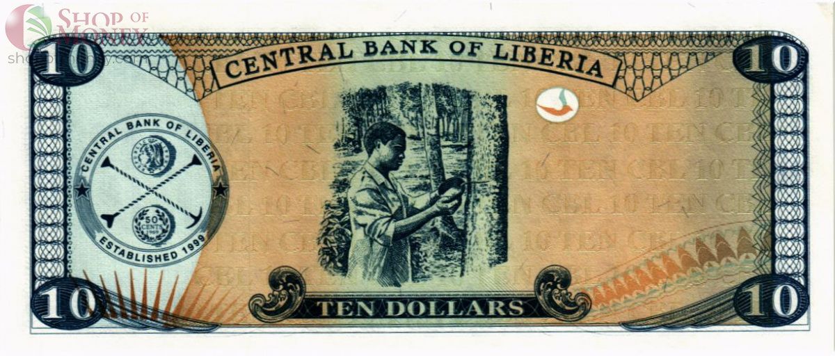 ЛИБЕРИЯ 10 ДОЛЛАРОВ 2