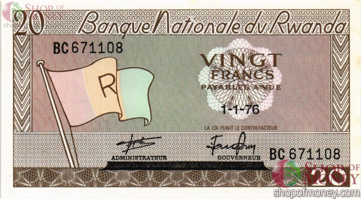 РУАНДА 20 ФРАНКОВ 1