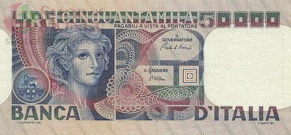 ИТАЛИЯ 50000 ЛИР 1