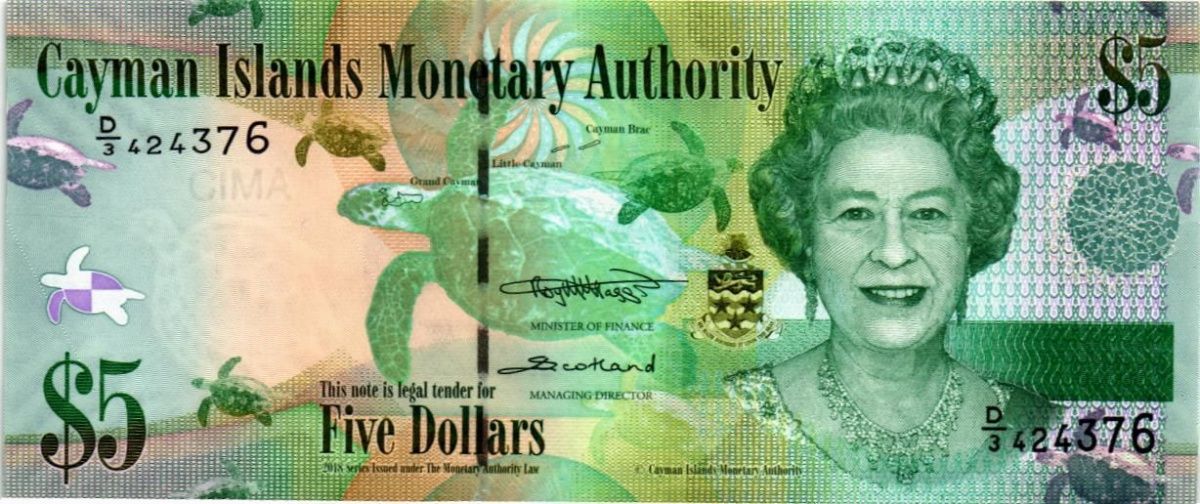 КАЙМАНОВЫ ОСТРОВА 5 ДОЛЛАРОВ 1