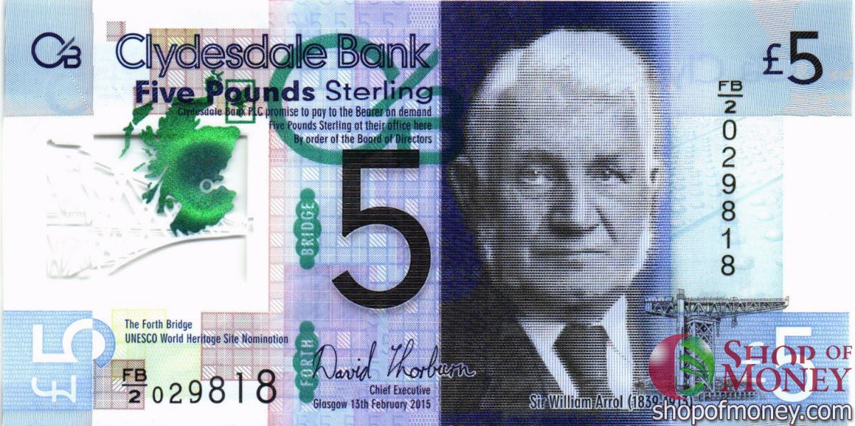 ШОТЛАНДИЯ 5 ФУНТОВ 1