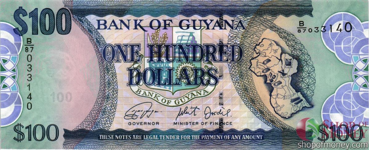 ГАЙАНА 100 ДОЛЛАРОВ 1