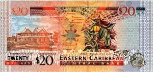 ВОСТОЧНЫЕ КАРИБЫ 20 ДОЛЛАРОВ (K - СЕНТ КИТС) 2