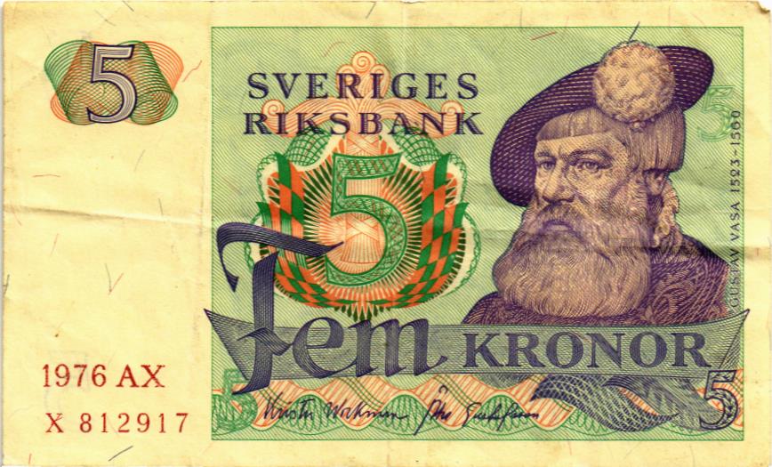 ШВЕЦИЯ 5 КРОН 1