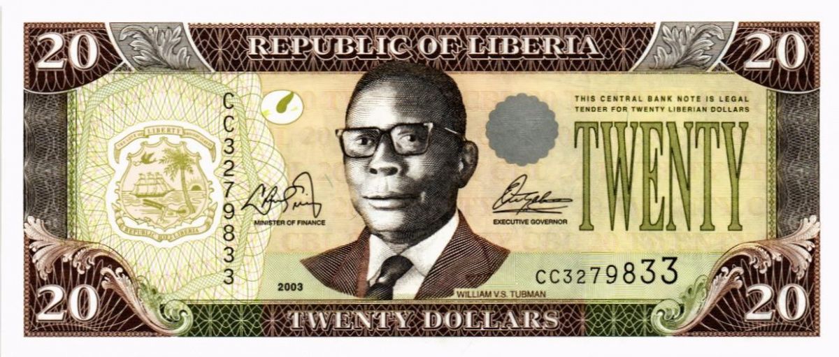 ЛИБЕРИЯ 20 ДОЛЛАРОВ 1